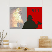 Poster Prière du pompier (Cuisine)