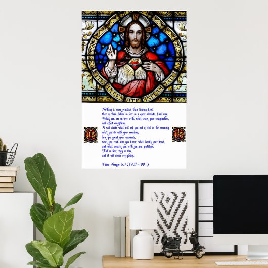 Poster Prière du Sacré-Coeur et de l'Arrupe (Bureau à domicile)