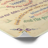 Poster Prière du Seigneur Calligraphique Flouris géométri (Coin)