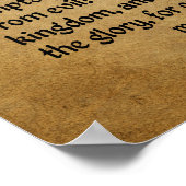 Poster Prière du Seigneur (Écriture : Matthieu 6:9-13) (Coin)