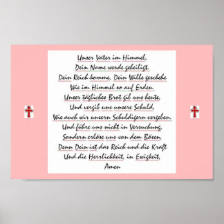 Poster Prière du Seigneur en allemand