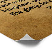 Poster Prière du Seigneur (Notre Père...) (Coin)