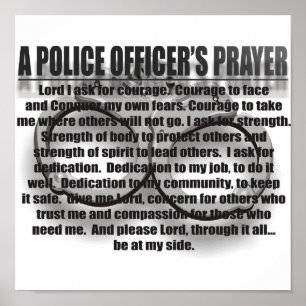 POSTER PRIÈRE D'UN POLICIER