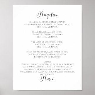 Poster Prière espagnole El Angelus