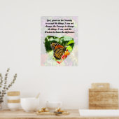 POSTER PRIÈRE INSPIRATIONNELLE ET SÉRÉNITÉ FLORALE (Cuisine)