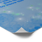 Poster Prière Inspirationnelle Sérénité Coeurs Bleus (Coin)