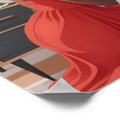 Poster Prière Mère 11" X 14" Rouge-Orange Riche Impressio (Coin)