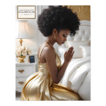 Prière Mère Elegant Gold & White print