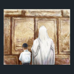 Poster Prière Mur Occidental Jérusalem Vieille Ville Isra<br><div class="desc">Prière, Mur Occidental KOTEL Jérusalem Vieille Ville Israël Paysage de peinture à l'huile. Père juif et fils priant ensemble côte à côte au mur de l'Ouest, (Mur des lamentations, Kotel) Jérusalem, Israël. ~ Psaume 17:1 ~ Une prière de David : "Écoute-moi, Éternel, mon appel est juste; écoute mon cri. Écoutez...</div>
