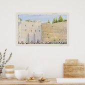 Poster Prière, Mur Occidental KOTEL Jérusalem Vieille Vil (Cuisine)