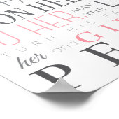 POSTER PRIÈRE POUR BÉBÉ FILLE (Coin)