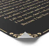 Poster prière pour ceux qui vivent seuls (Coin)