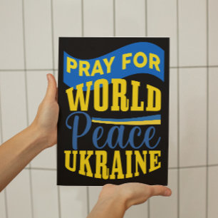 Poster Prière pour la paix mondiale Déclaration Ukraine