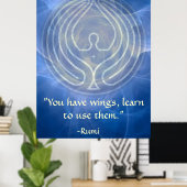 Poster Prière Rumi et art poétique (Bureau à domicile)