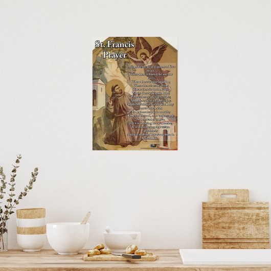 Poster Prière Saint François (Cuisine)
