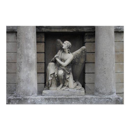 Poster Prière Sculpture d'ange (Devant)