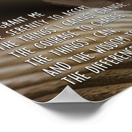 Poster Prière Sérénité Paisible Chat Dormir (Coin)