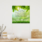 Poster Prière Sérénité - Printemps. (Cuisine)