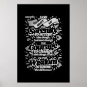 Poster Prière Serenity Noir/Blanc (Devant)