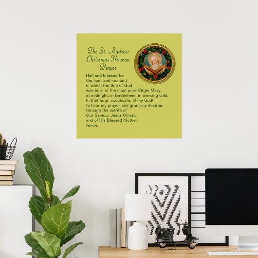 Poster Prière St. Andrew Christmas Novena (Bureau à domicile)