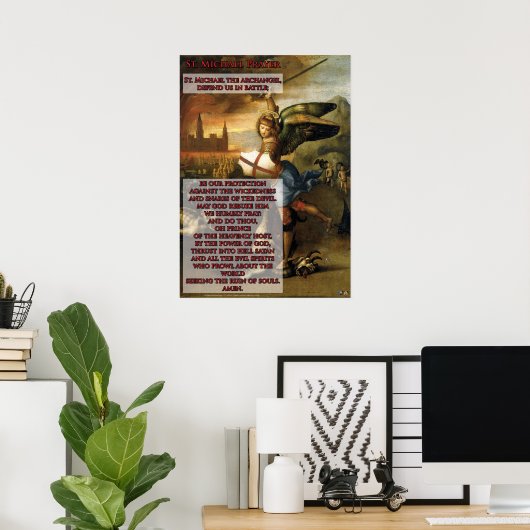 Poster Prière St. Michael (Bureau à domicile)