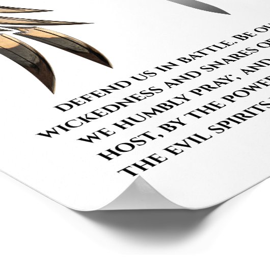 Poster Prière St. Michael pour la protection (Coin)