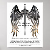 Poster Prière St. Michael pour la protection (Devant)