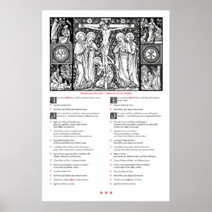 Poster Prières avant l'affiche de masse (latin et espagno