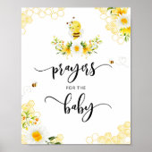Poster Prières d'abeilles florales pour le bébé (Devant)