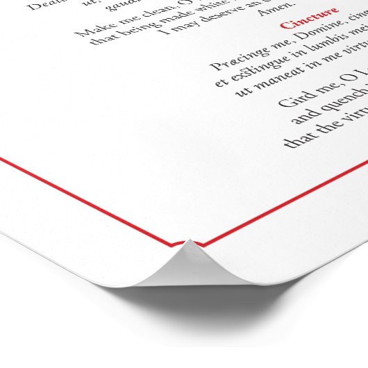 Poster Prières d'acquisition pour serveurs autel (Alb) (Coin)