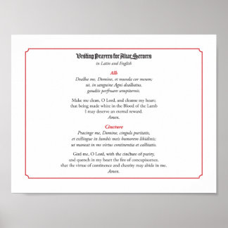 Poster Prières d'acquisition pour serveurs autel (Alb)