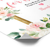 Poster Prières de fleurs roses pour la végétation de bébé (Coin)