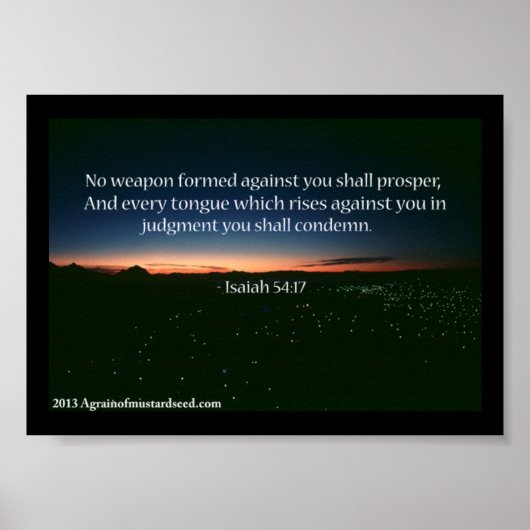 Poster prières de l'Écriture biblique (Devant)
