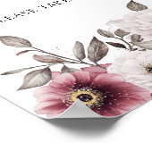 Poster Prières florales de blanc et de prune pour bébé (Coin)