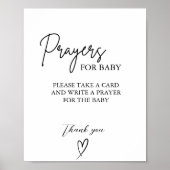Poster Prières pour bébé bien souhaits pour le signe Baby (Devant)