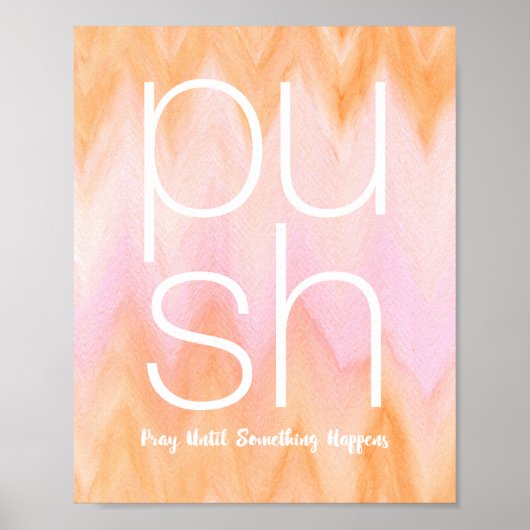 Poster Priez jusqu'à ce que quelque chose arrive aquarell (Devant)