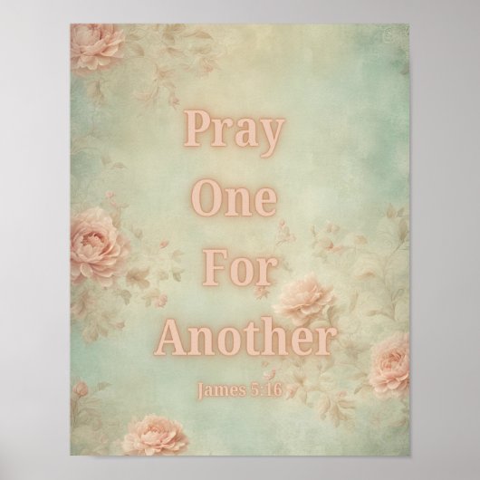 Poster Priez les uns pour les autres - Jacques 5:16 (Devant)