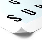 Poster Priez pour la boîte de Surf Bleu (Coin)