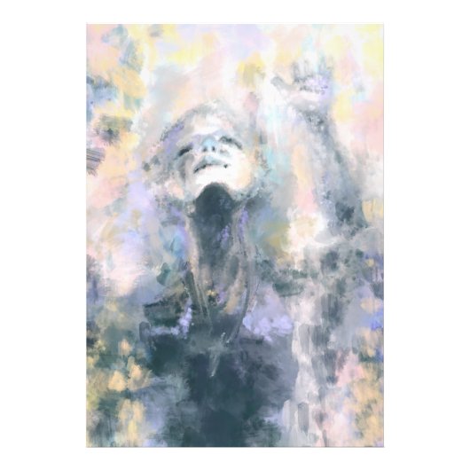 Poster Priez pour la Paix Abstrait (Devant)