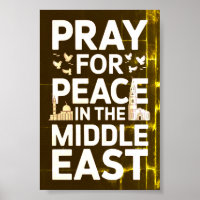 Poster Priez pour la paix au Moyen-Orient