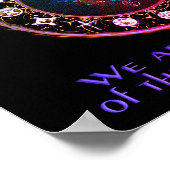 Poster Priez pour la paix Couleurs arc-en-ciel (Coin)