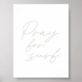 Poster Priez pour l'affiche de devis surf (Devant)