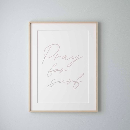 Poster Priez pour l'affiche de devis surf