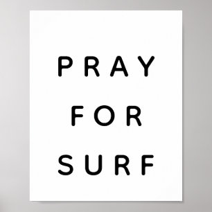 Poster Priez Pour L'Affiche De Surf