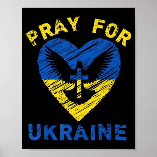 Poster Priez pour l'Ukraine (Devant)