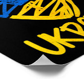 Poster Priez pour l'Ukraine Restez avec l'Ukraine Soutene (Coin)