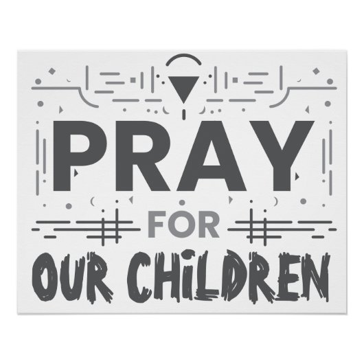 Poster Priez Pour Nos Enfants (Devant)