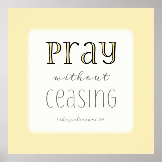 Poster Priez sans cesse - 1 Thes 5:17 (Devant)