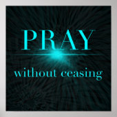 Poster Priez sans cesse Matthieu 7:7 Verset de la Bible (Devant)