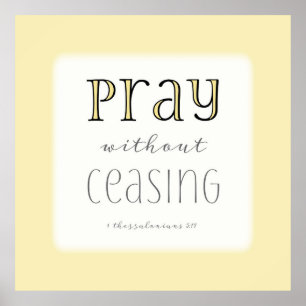 Poster Priez sans cesser - 1 Thes 5:17